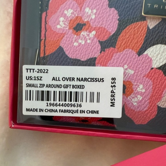 Trina Turk Pink and Purple Floral Wallet - Picture 12 of 12